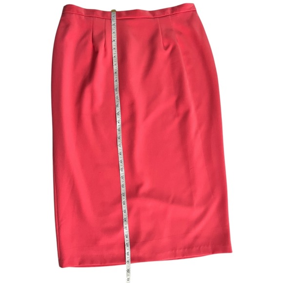 ASHRO Coral Pink Peplum Pencil Skirt Suit Rhinestone Y2K Formal Wedding Size 16 - Picture 4 of 16